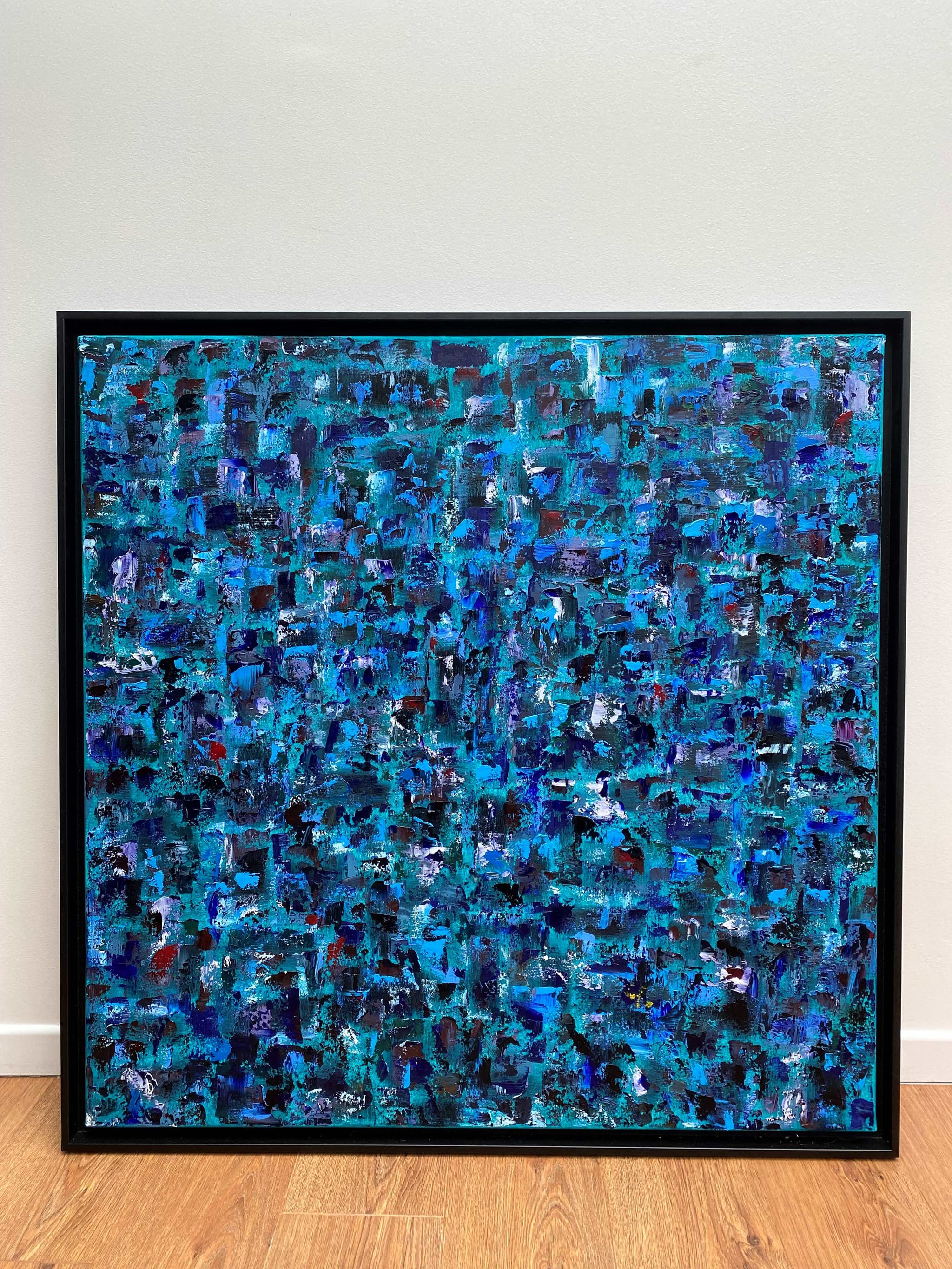 Tableau abstrait contemporain de la ville de l'Île de Nosy bay